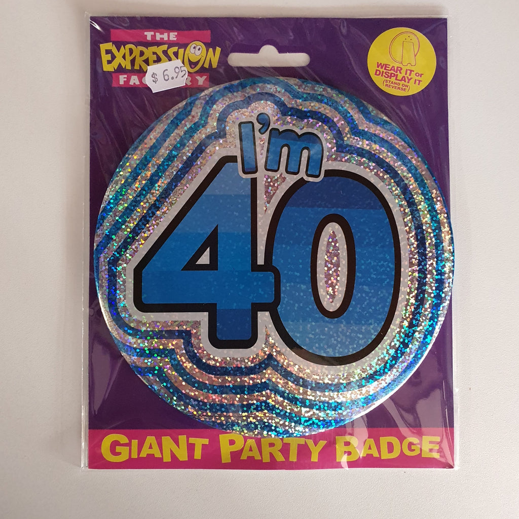 GIANT PARTY BADGE