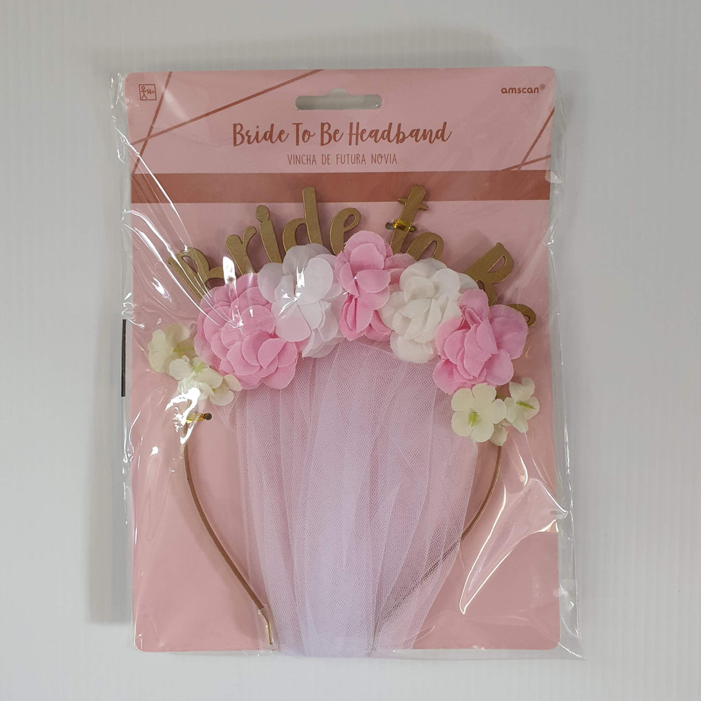 BRIDE TO BE HEADBAND WITH VEIL