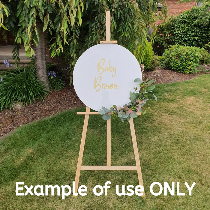 "KYLIE" WOODEN EASEL WITH SIGNAGE