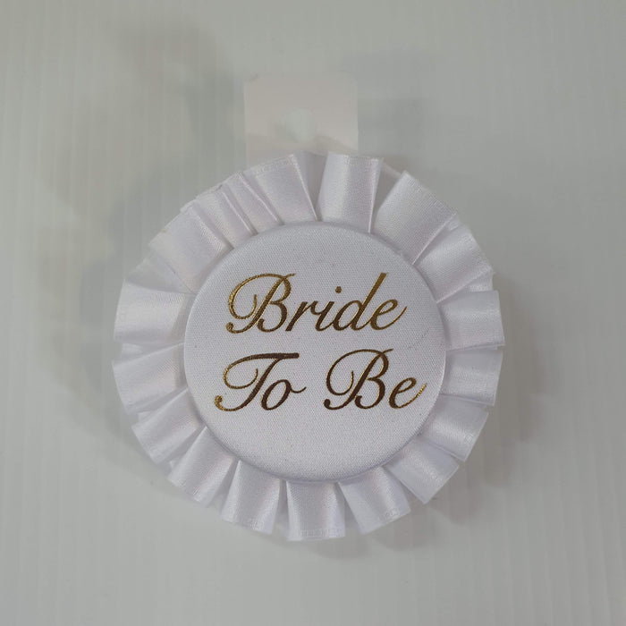 BRIDE TO BE ROSETTE BADGE